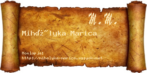 Mihályka Marica névjegykártya